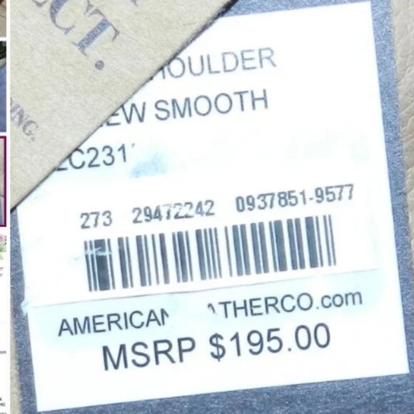 American Leather Genuine Leather Austin Shoulder Bag Cashew🆕⌚📦🏃💨🚚 - Picture 14 of 16